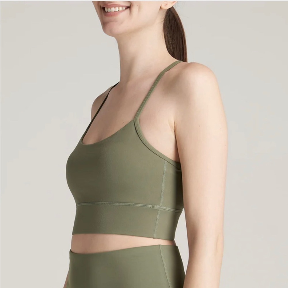 AMERICAN TALL, SPORTS BRA, OLIVE, 2XLT